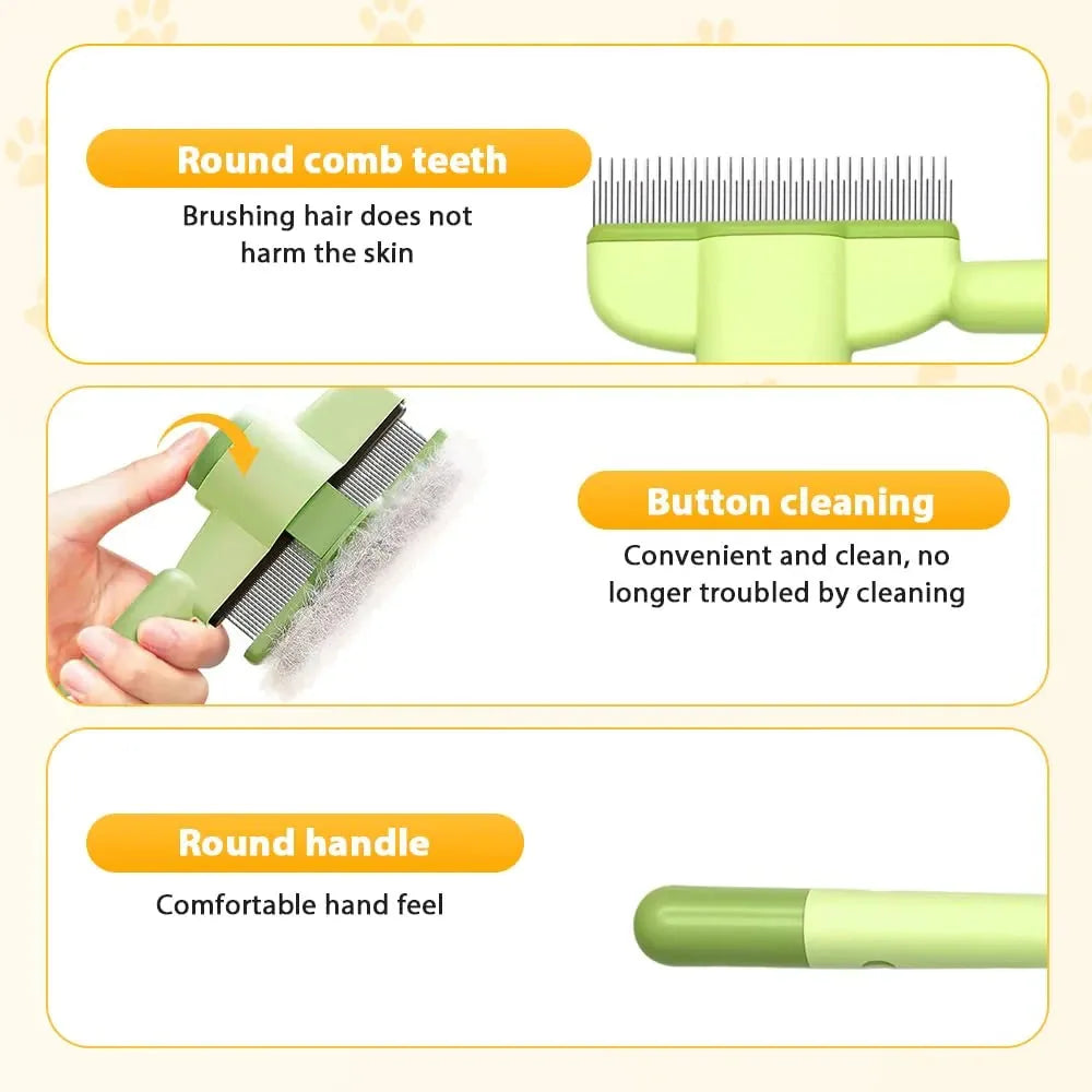 Self-Cleaning Pet Grooming Brush