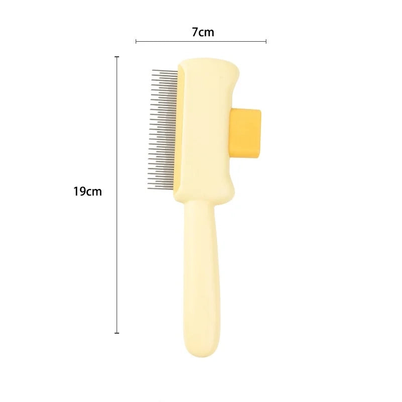 One-Button Self-Cleaning Pet Grooming Brush