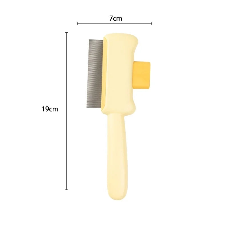 One-Button Self-Cleaning Pet Grooming Brush